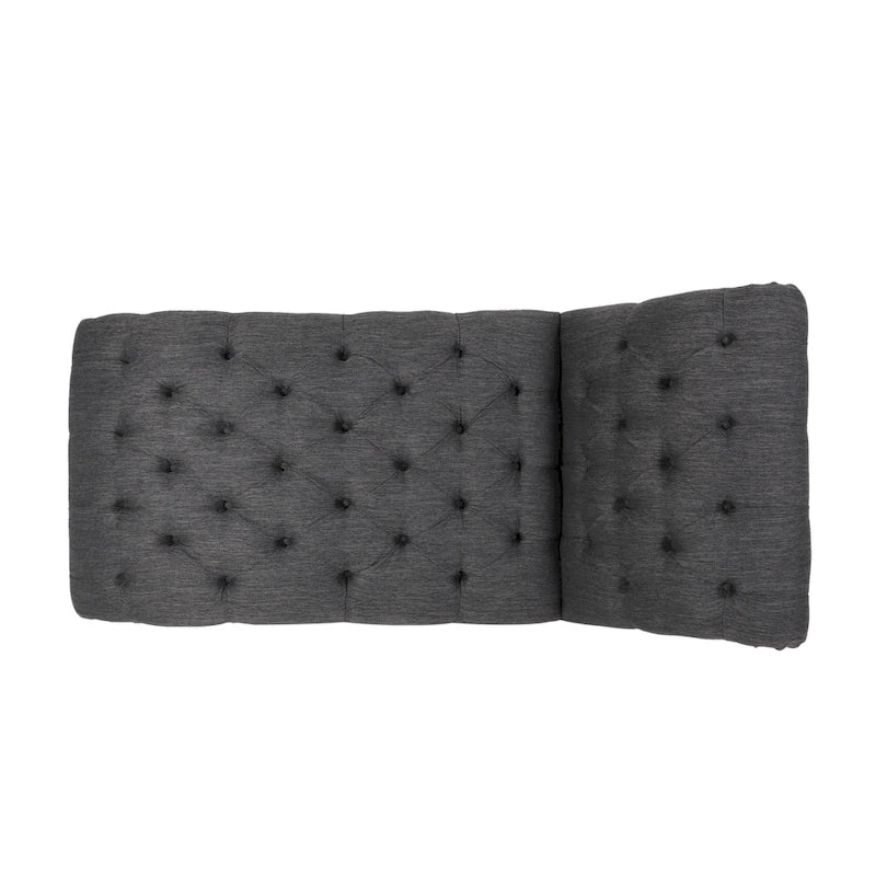 64.25" Button Lounge Chair with Birch Legs