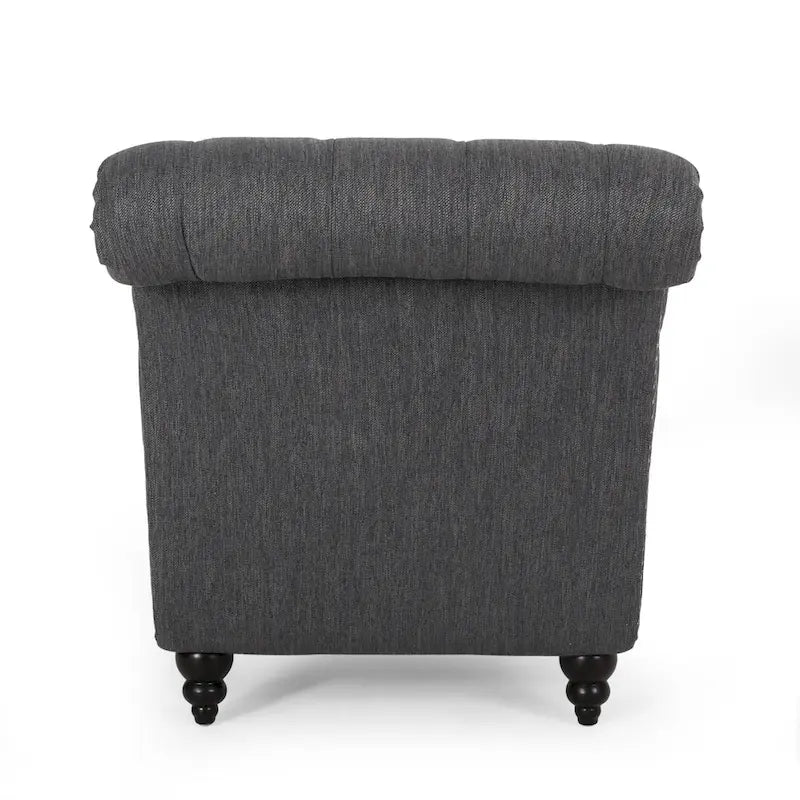 64.25" Button Lounge Chair with Birch Legs