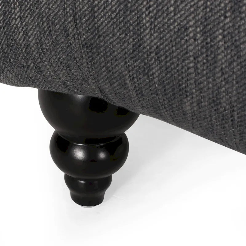 64.25" Button Lounge Chair with Birch Legs