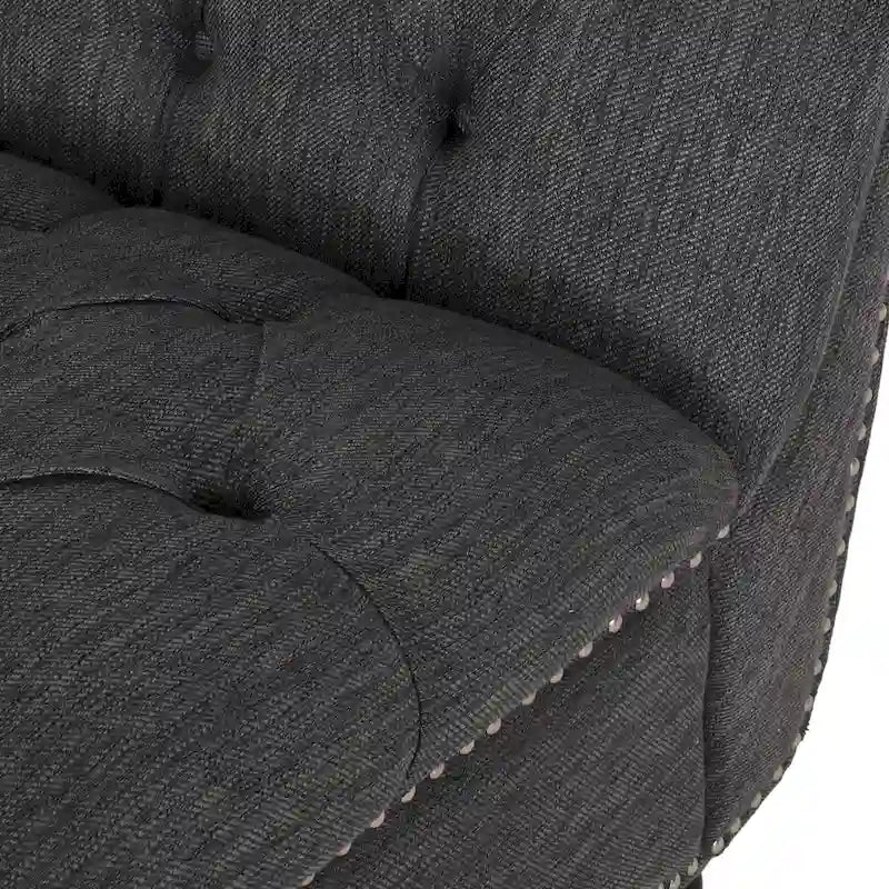 64.25" Button Lounge Chair with Birch Legs