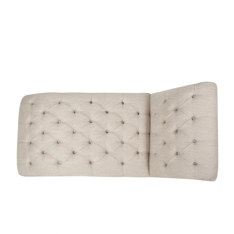 64.25" Button Lounge Chair with Birch Legs