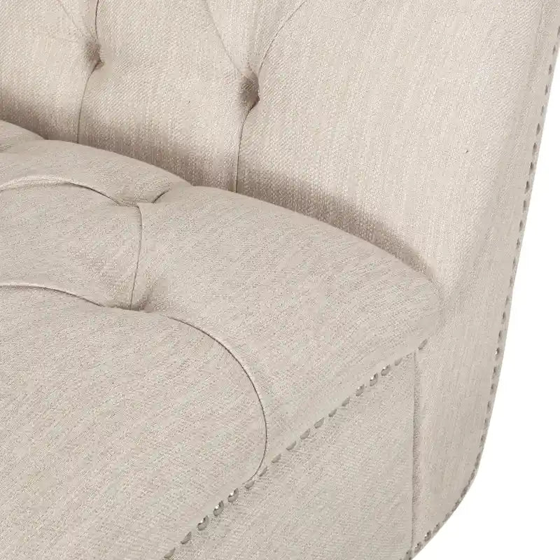 64.25" Button Lounge Chair with Birch Legs