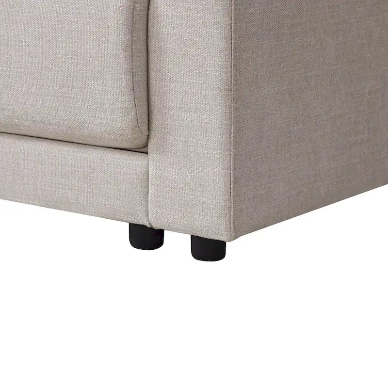 L-Shaped Sofa with Storage Console