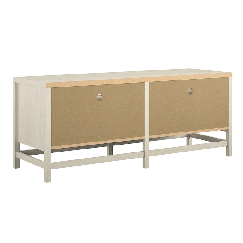 TV Stand for TVs up to 60 Inches with Faux Rattan Drawers