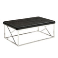 Modern Faux Leather Tufted Accent Bench