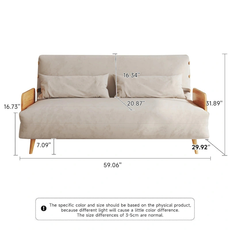 59.1" Modern Upholstered Sofa Bed