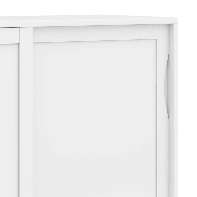 Solid Hardwood 48-Inch Mid-Century Modern Storage Cabinet - 48W x 17D x 42H