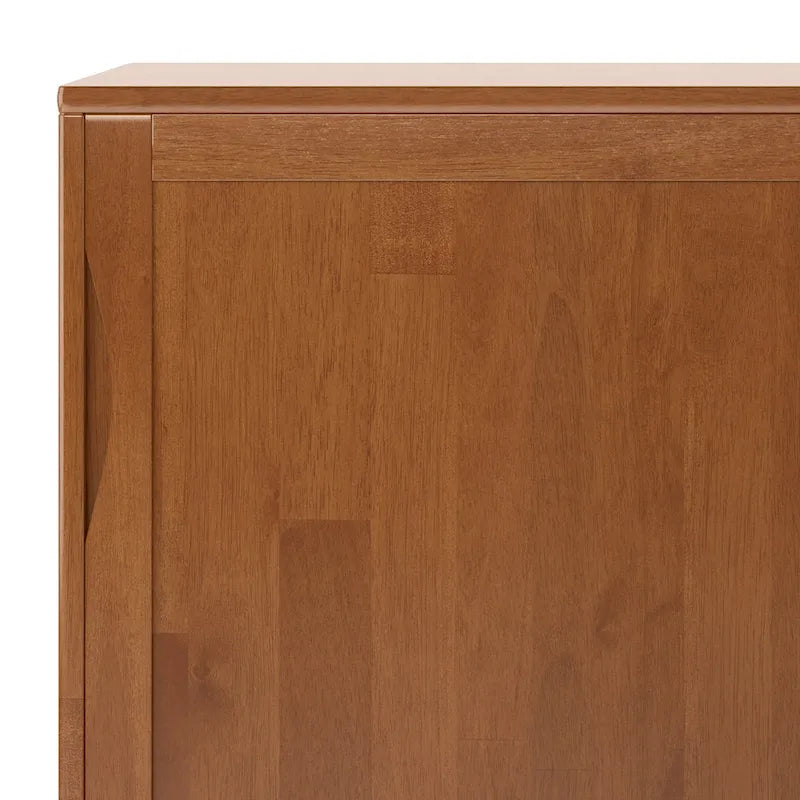 Solid Hardwood 48-Inch Mid-Century Modern Storage Cabinet - 48W x 17D x 42H