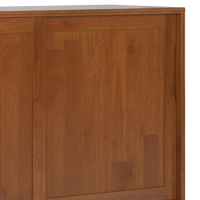 Solid Hardwood 48-Inch Mid-Century Modern Storage Cabinet - 48W x 17D x 42H
