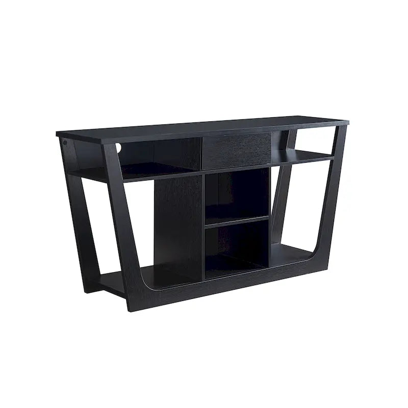 Modern 60-inch 6-Shelf 1-Drawer TV Console