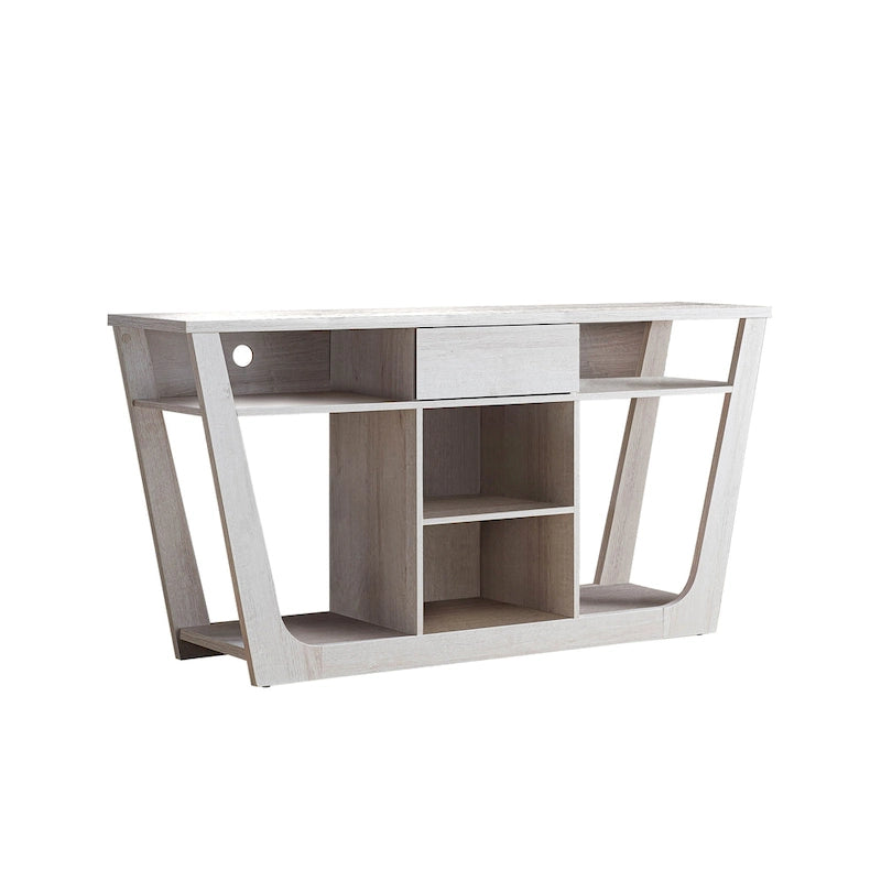 Modern 60-inch 6-Shelf 1-Drawer TV Console