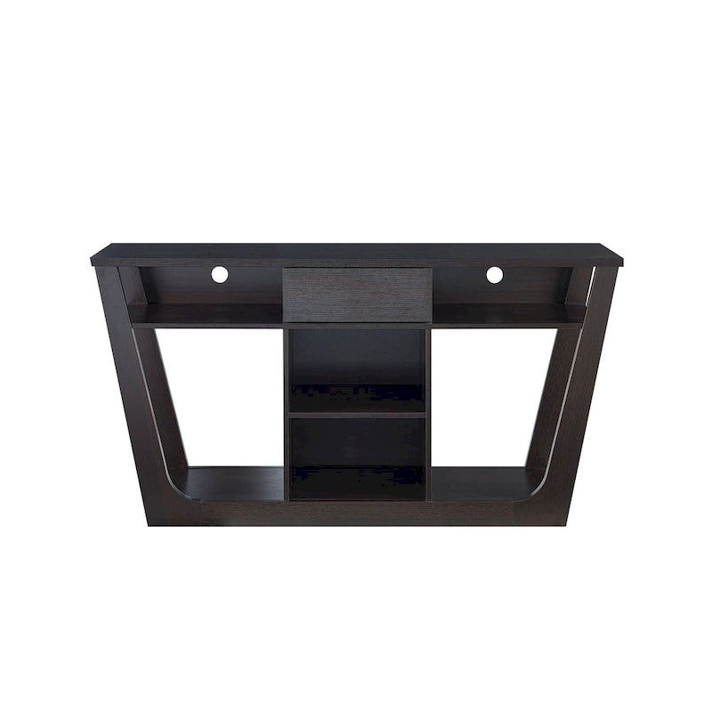 Modern 60-inch 6-Shelf 1-Drawer TV Console