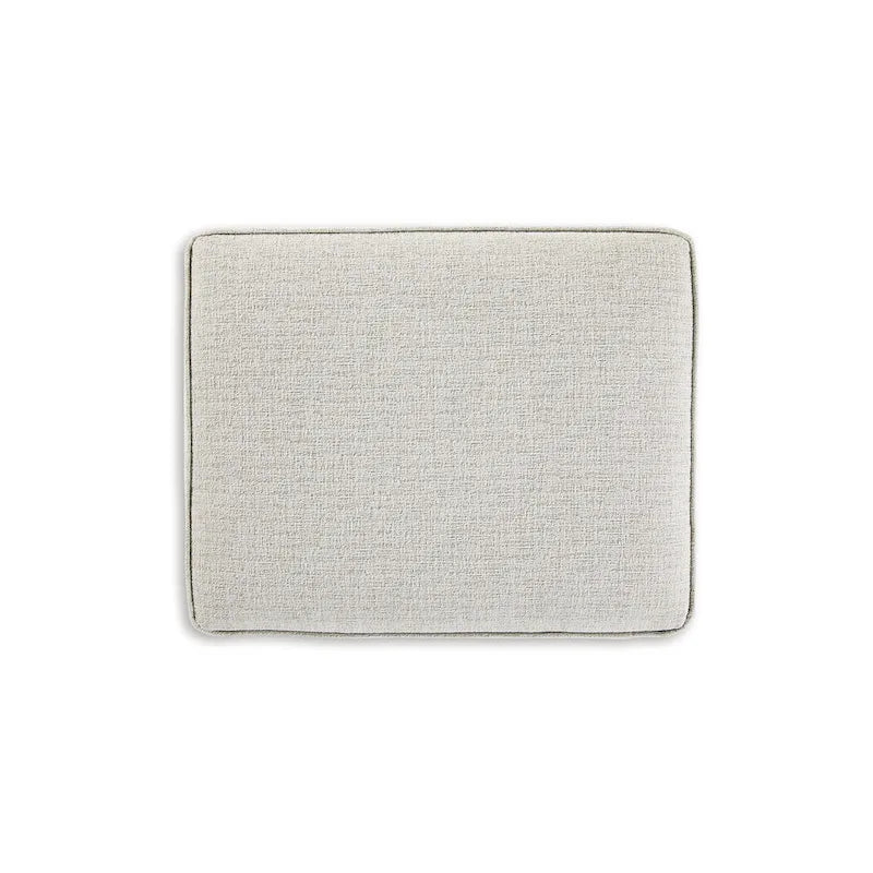 Crosshatch Upholstered Ottoman with Foam Cushion