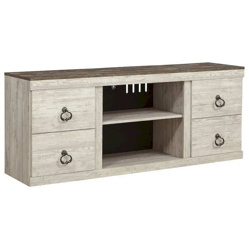 Woodgrain 60-inch TV Stand with 4 Drawers