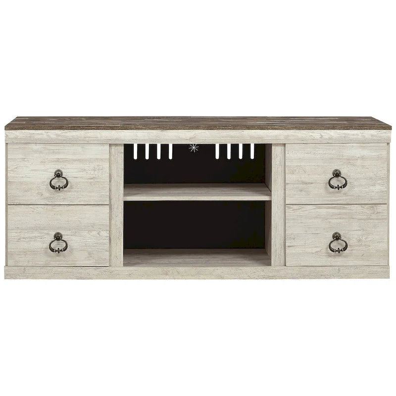 Woodgrain 60-inch TV Stand with 4 Drawers