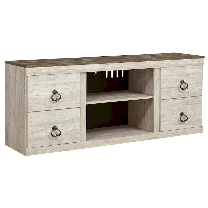 Woodgrain 60-inch TV Stand with 4 Drawers