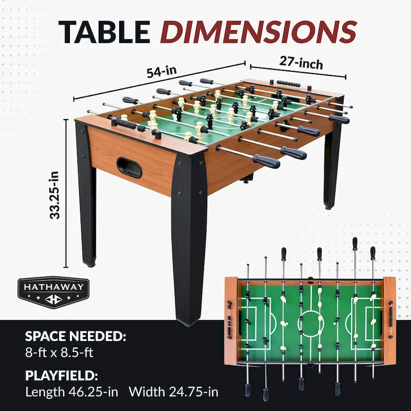 54-Inch Foosball Table with Light Cherry Finish