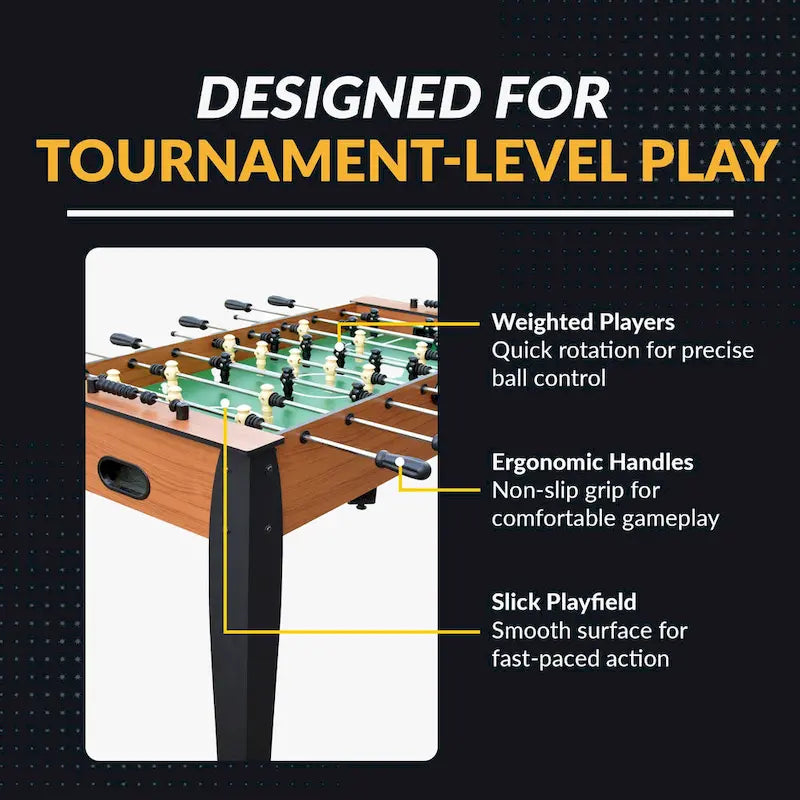 54-Inch Foosball Table with Light Cherry Finish