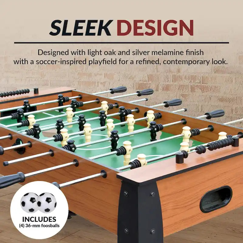 54-Inch Foosball Table with Light Cherry Finish