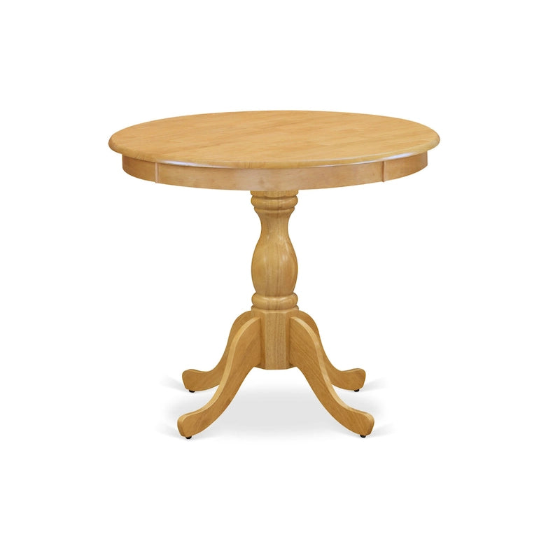Round Kitchen Dining Table with Pedestal Base - Multiple Finishes