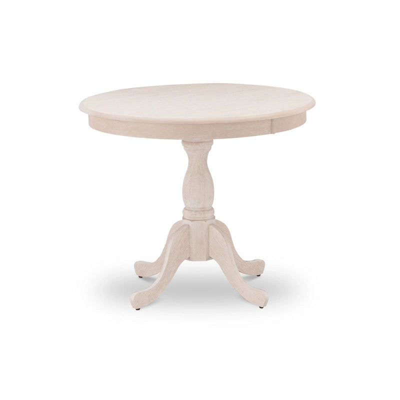 Round Kitchen Dining Table with Pedestal Base - Multiple Finishes
