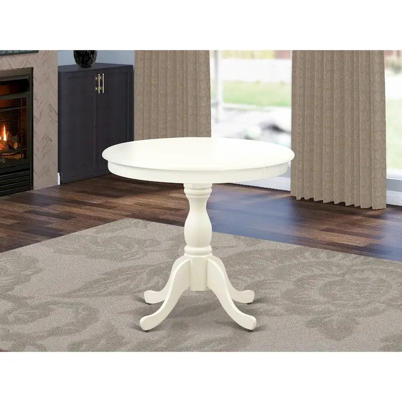 Round Kitchen Dining Table with Pedestal Base - Multiple Finishes