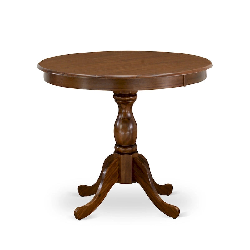 Round Kitchen Dining Table with Pedestal Base - Multiple Finishes