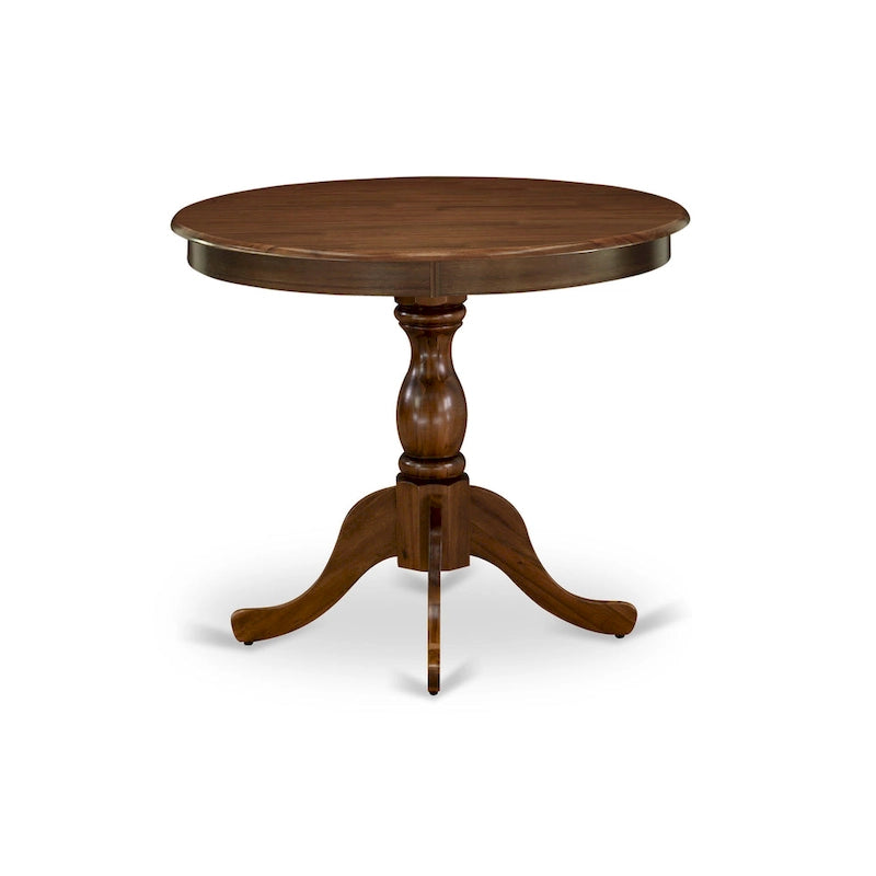 Round Kitchen Dining Table with Pedestal Base - Multiple Finishes