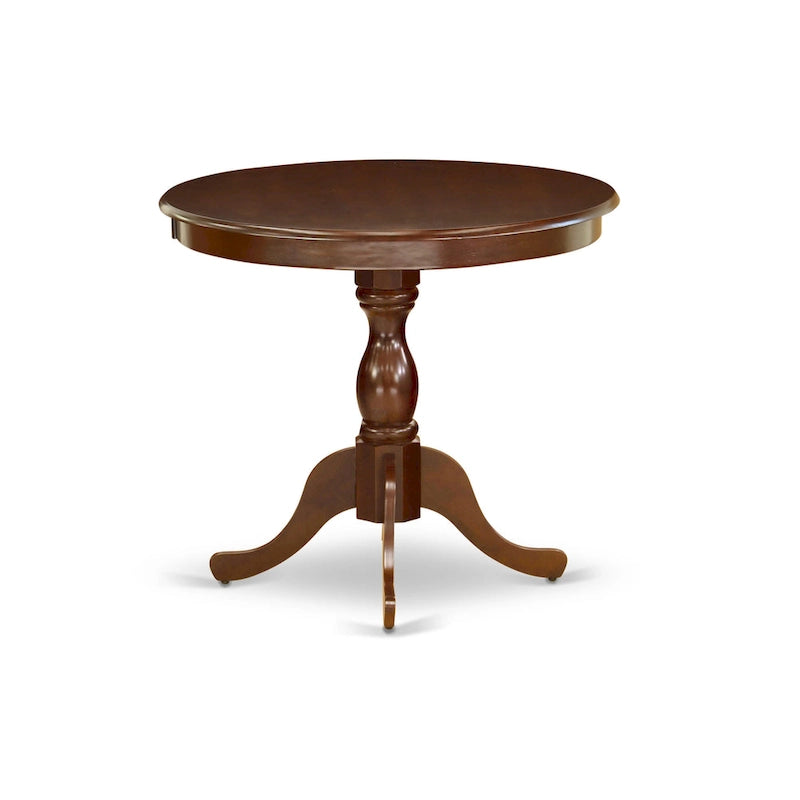 Round Kitchen Dining Table with Pedestal Base - Multiple Finishes