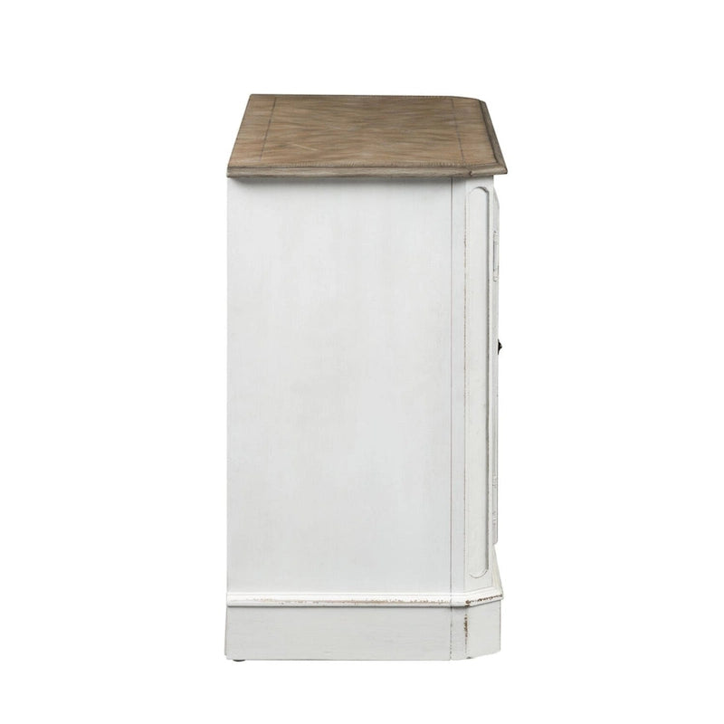 Antique White Mirrored Hall Console