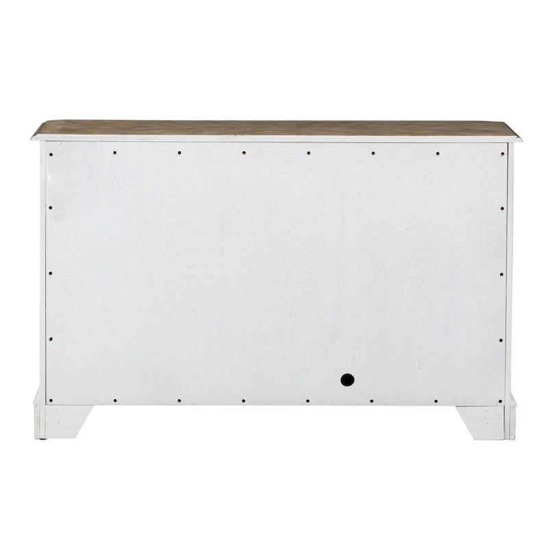 Antique White Mirrored Hall Console