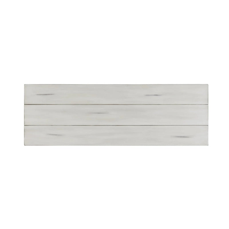Backless Wood Dining Bench, Antique White Farmhouse Style
