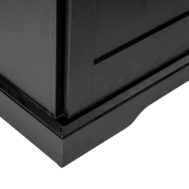 Farmhouse Storage Cabinet with Adjustable Shelves and Sliding Barn Door - 16.75D x 36.25W x 68H