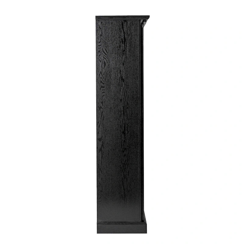 Farmhouse Storage Cabinet with Adjustable Shelves and Sliding Barn Door - 16.75D x 36.25W x 68H