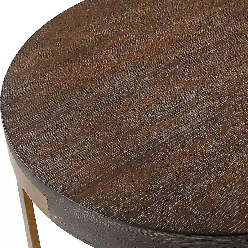 Round Wood Side Table - 19W x 24H x 19D