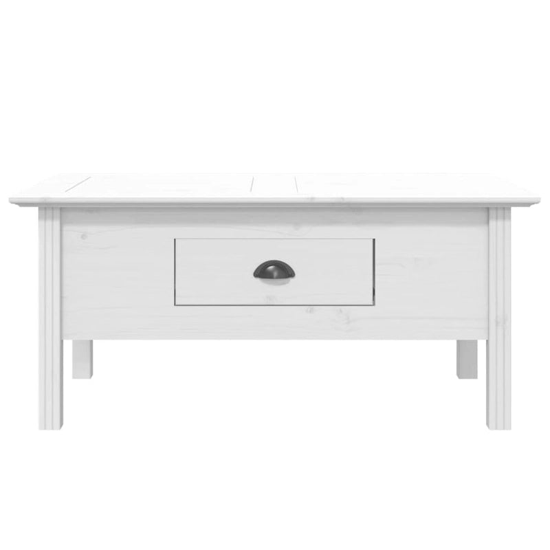Solid Pine Wood Coffee Table with Drawer - 39.4x21.7x18.1"