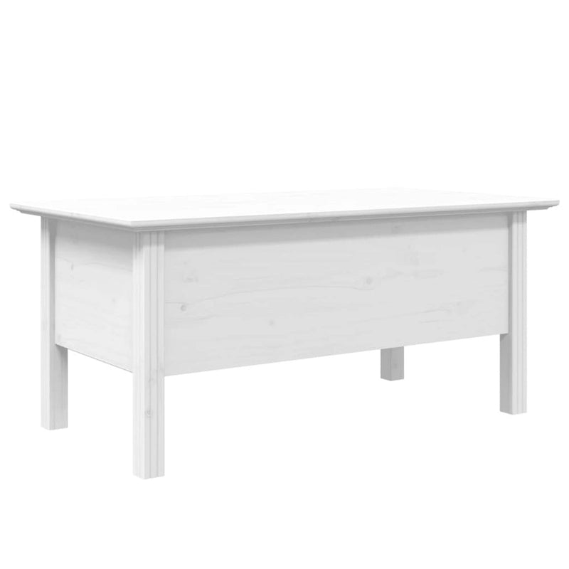 Solid Pine Wood Coffee Table with Drawer - 39.4x21.7x18.1"