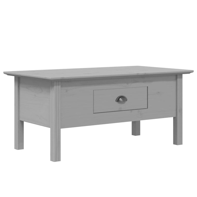 Solid Pine Wood Coffee Table with Drawer - 39.4x21.7x18.1"