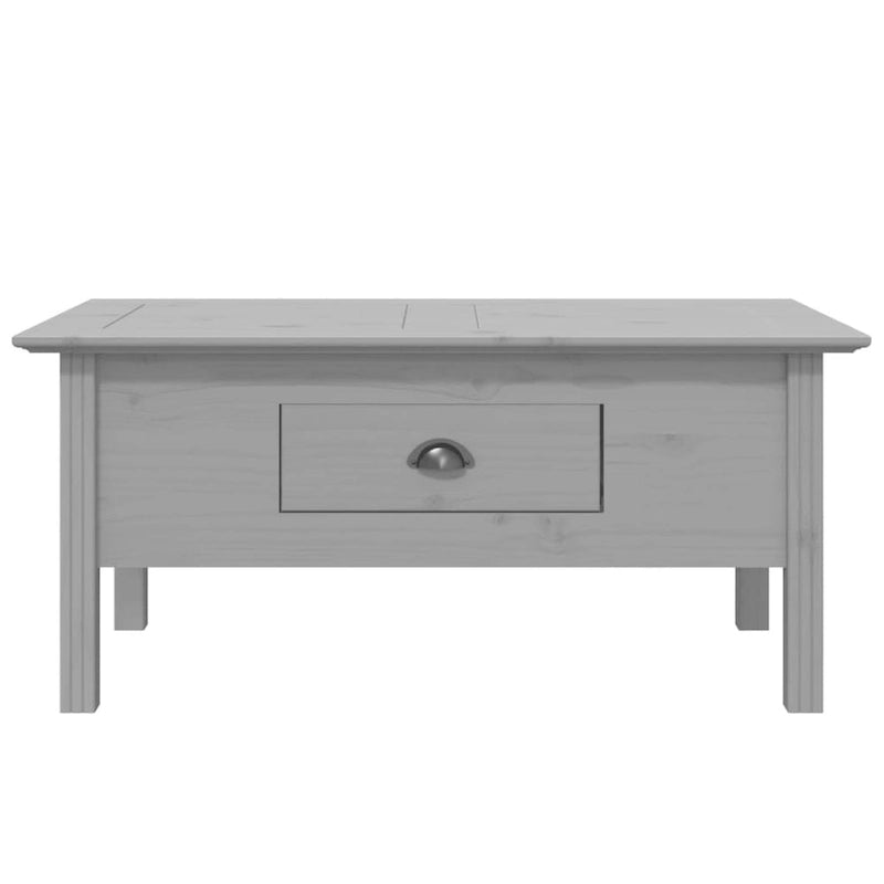 Solid Pine Wood Coffee Table with Drawer - 39.4x21.7x18.1"