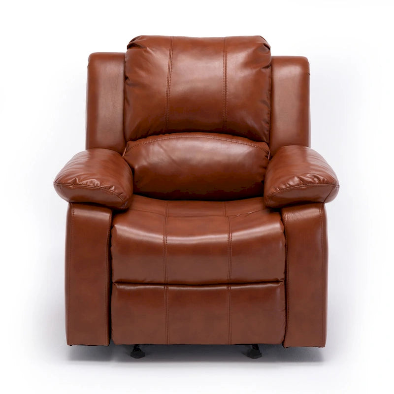 Navy Blue Leather Gel Recliner For Living Room