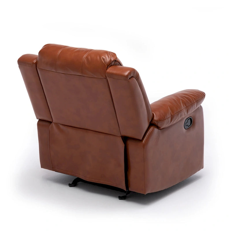 Navy Blue Leather Gel Recliner For Living Room