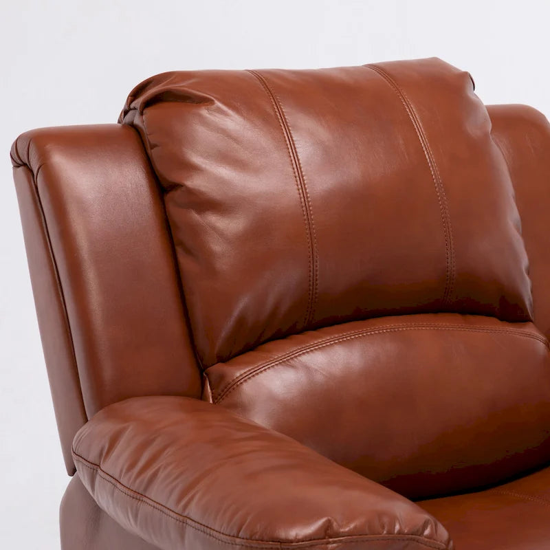 Navy Blue Leather Gel Recliner For Living Room