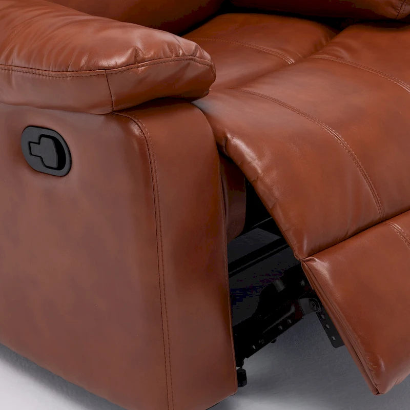 Navy Blue Leather Gel Recliner For Living Room