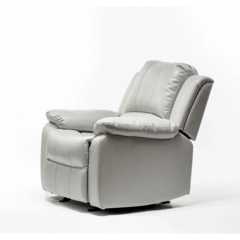 Navy Blue Leather Gel Recliner For Living Room