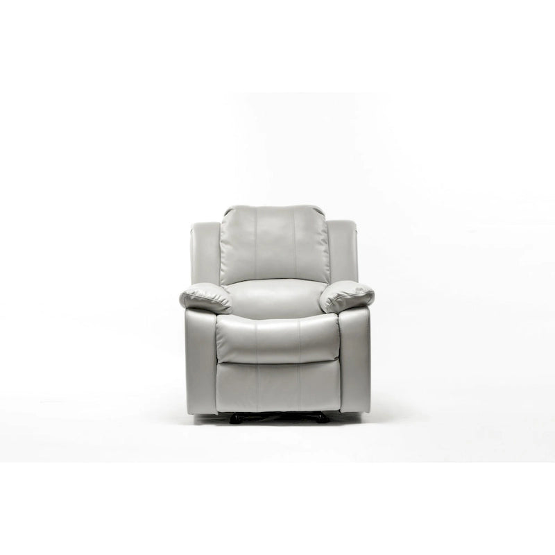 Navy Blue Leather Gel Recliner For Living Room