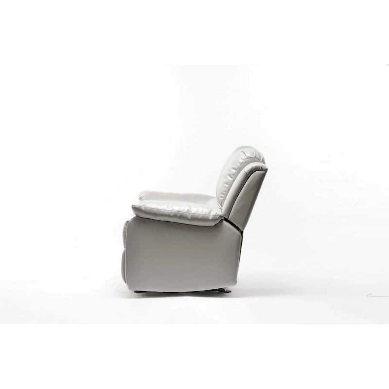 Navy Blue Leather Gel Recliner For Living Room