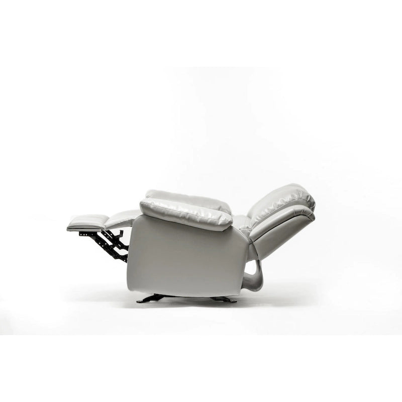 Navy Blue Leather Gel Recliner For Living Room
