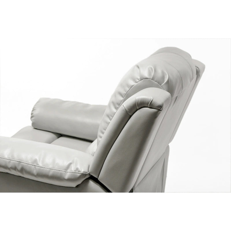 Navy Blue Leather Gel Recliner For Living Room