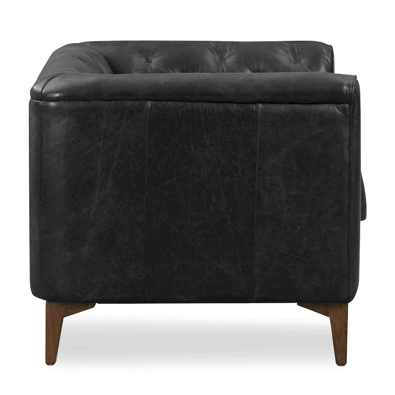 Full Grain Genuine Italian Leather Lounge Chair