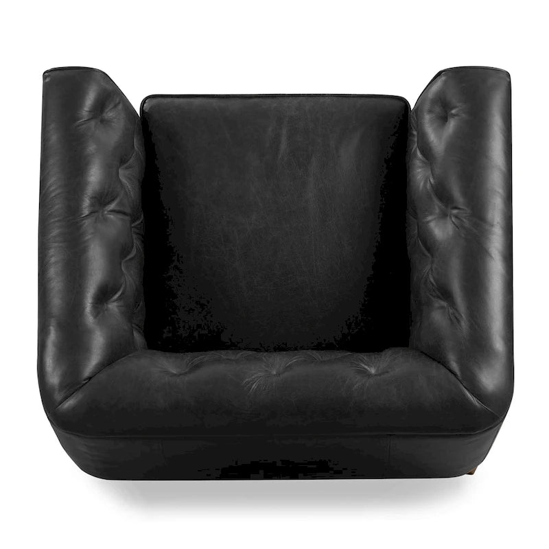 Full Grain Genuine Italian Leather Lounge Chair